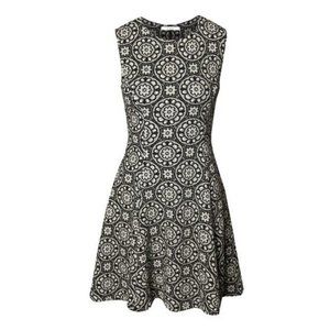 Zara Geometric Jacquard Dress